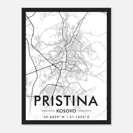 Premium-Poster "Pristina" aus mattem Papier mit Holzrahmen 30x40cm